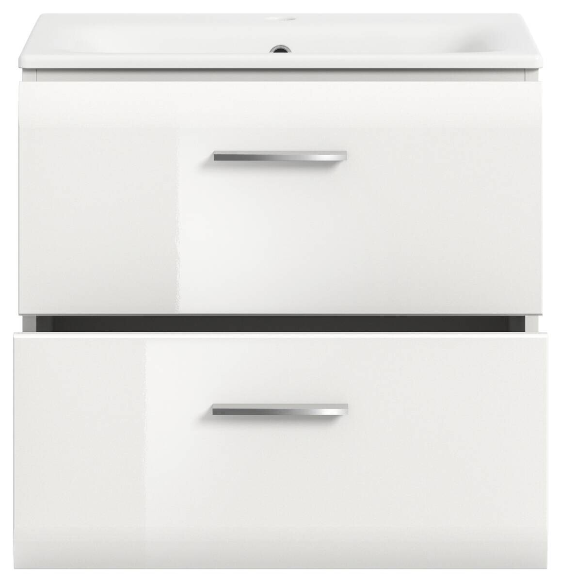 Waschplatz Ice weiß weiß Hochglanz B/H/T: ca. 60x55x46 cm