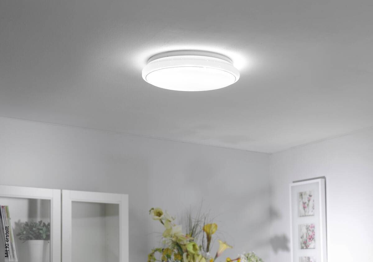 Just Light Deckenleuchte 14364-16 weiß Metall Kunststoff H/D: ca. 10x44 cm