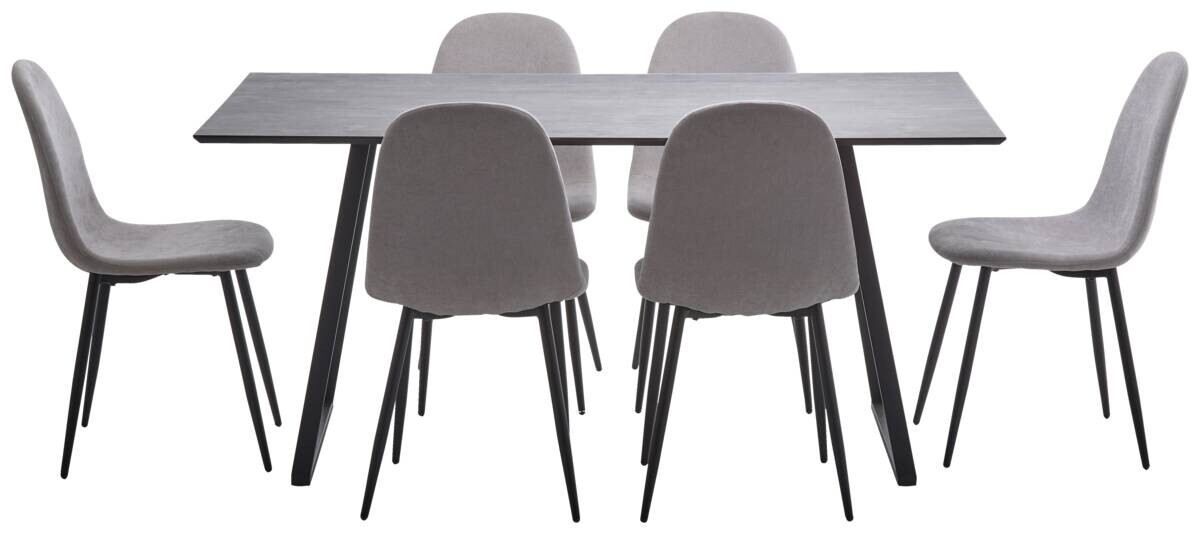 Tischgruppe Orlando Beton Optik grau B/H/T: ca. 160x75x90 cm