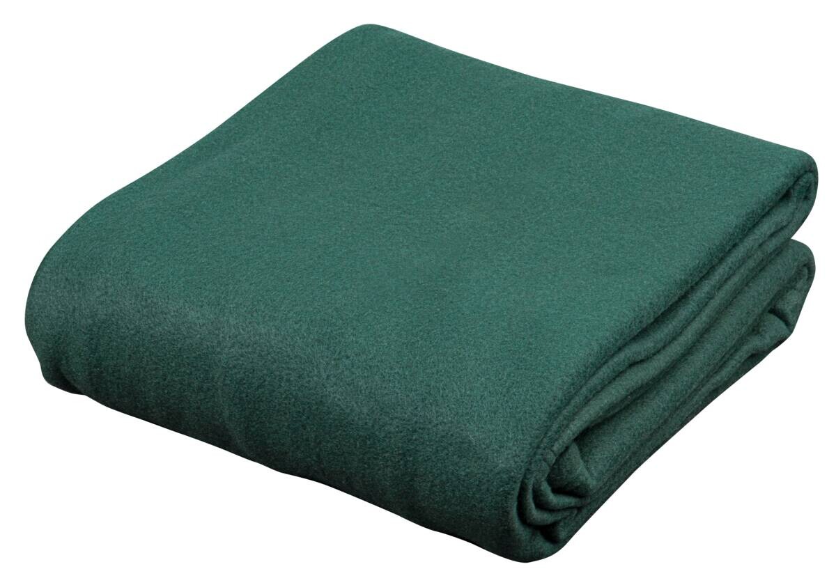Fleecedecke dunkelgrün 100% Polyester B/L: ca. 140x190 cm