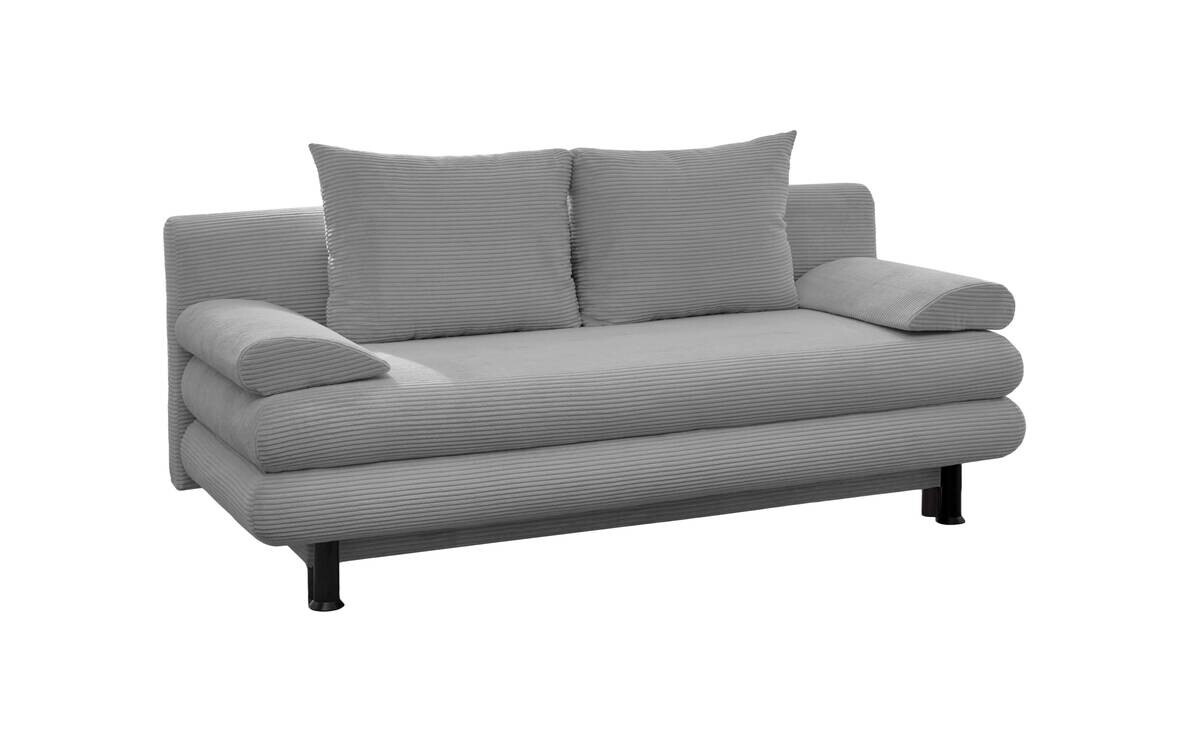 Schlafsofa silber Microfaser B/H/T: ca. 190x93x92 cm
