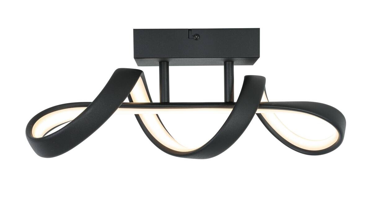 Nolo LED Deckenleuchte Jonathan schwarz Kunststoff Metall B/H/L: ca. 12x16x40 cm 1 Brennstellen