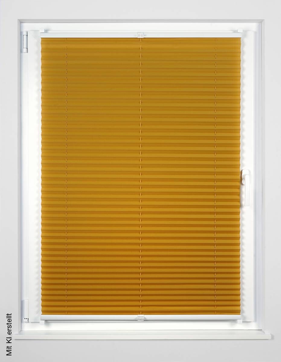 Hochwertiges Klemmplissee gold B/L: ca. 120x130 cm