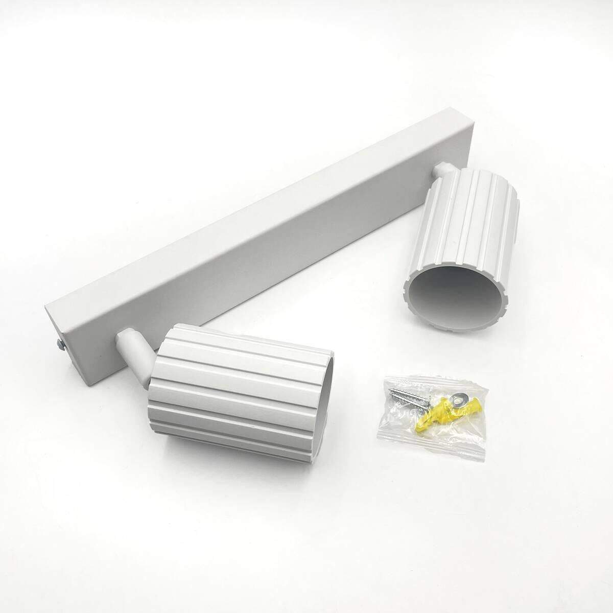 Lamkur Strahler Prisma weiß Stahl B/H/L: ca. 6,5x16,5x30 cm 2 Brennstellen