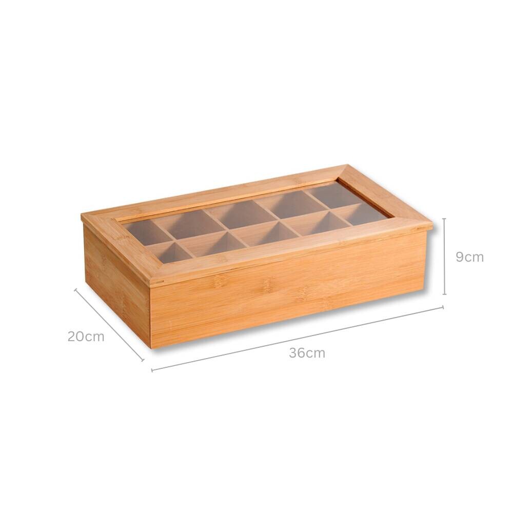 Kesper Teebox natur Bambus B/H/L: ca. 20x9x36 cm