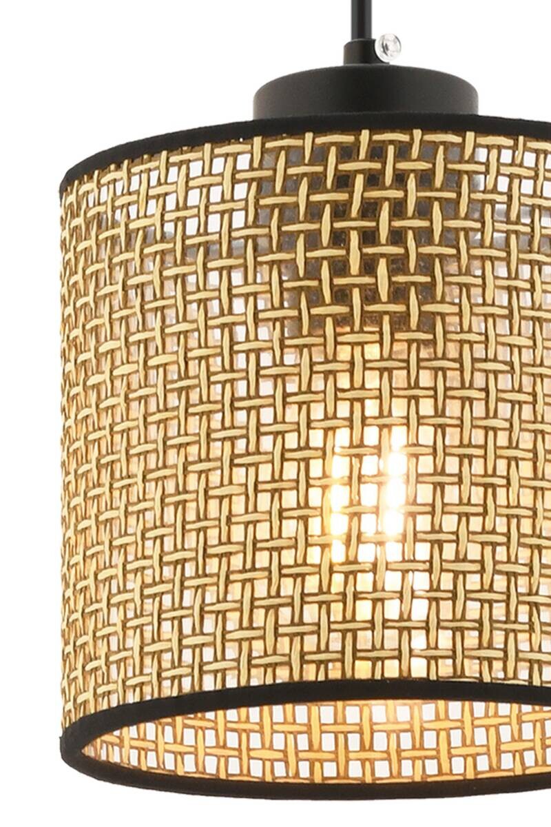 Opviq Pendelleuchte beige Baumwolle Metall B/H/T/L/D: ca. 15x50x15x15x15 cm E27 1 Brennstellen