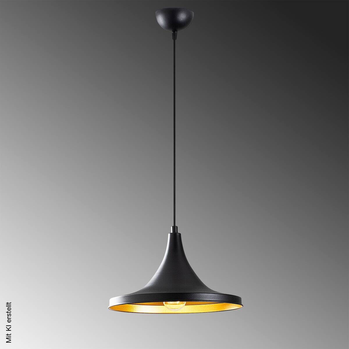 Opviq Pendelleuchte Berceste schwarz Metall B/H/T/L/D: ca. 30x113x30x30x30 cm E27 1 Brennstellen
