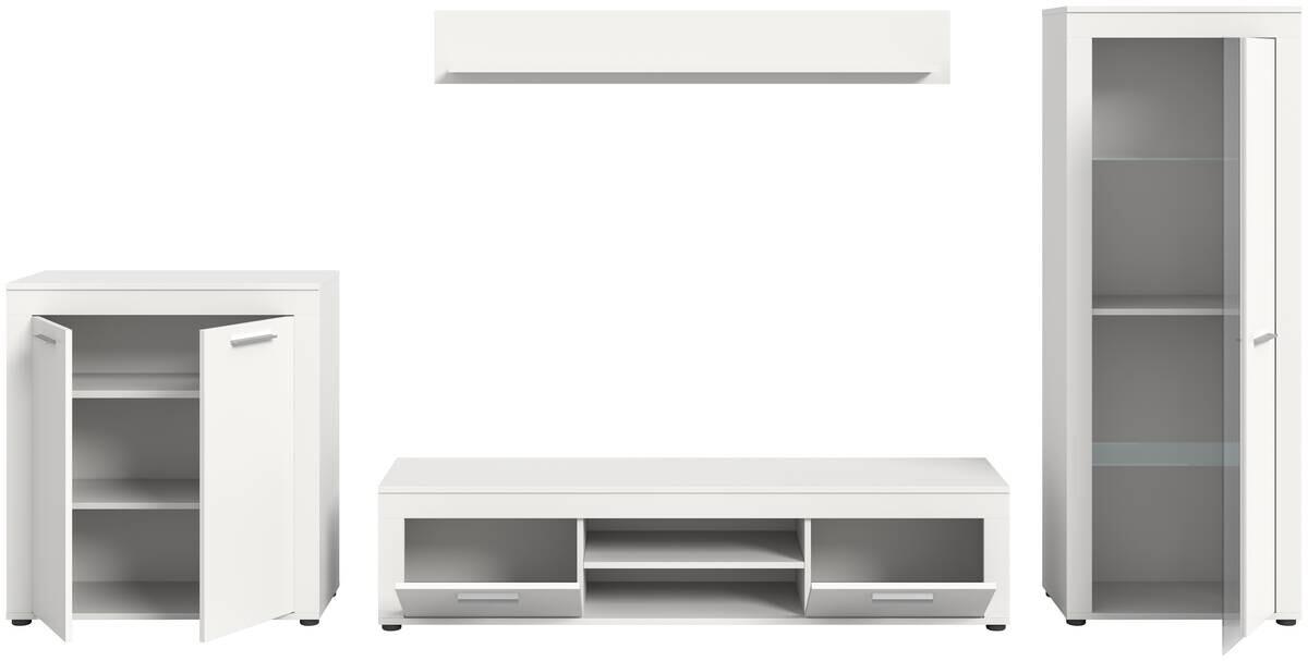 Wohnwand Jam weiß B/H/T: ca. 330x159x35 cm