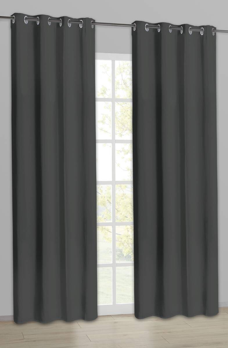Verdunklungsvorhang Darkness dunkelgrau B/L: ca. 135x245 cm