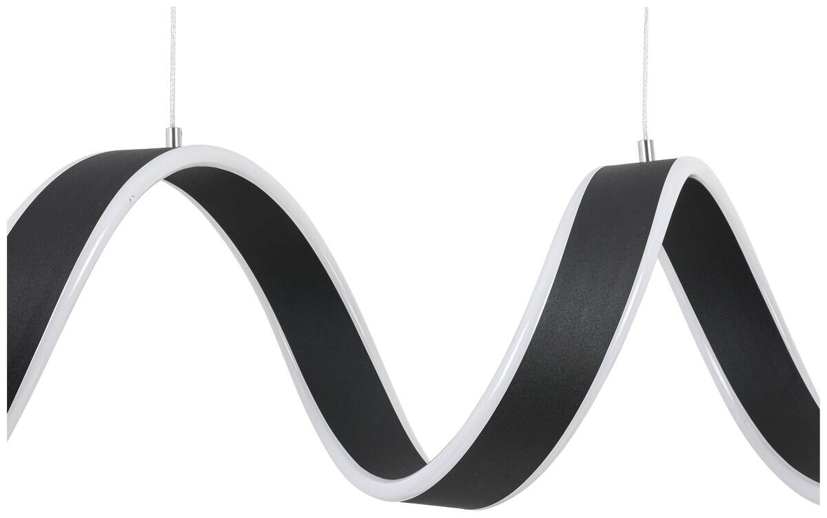 Nolo LED-Pendelleuchte Gabriella schwarz Metall Kunststoff B/H/L: ca. 18x120x92 cm
