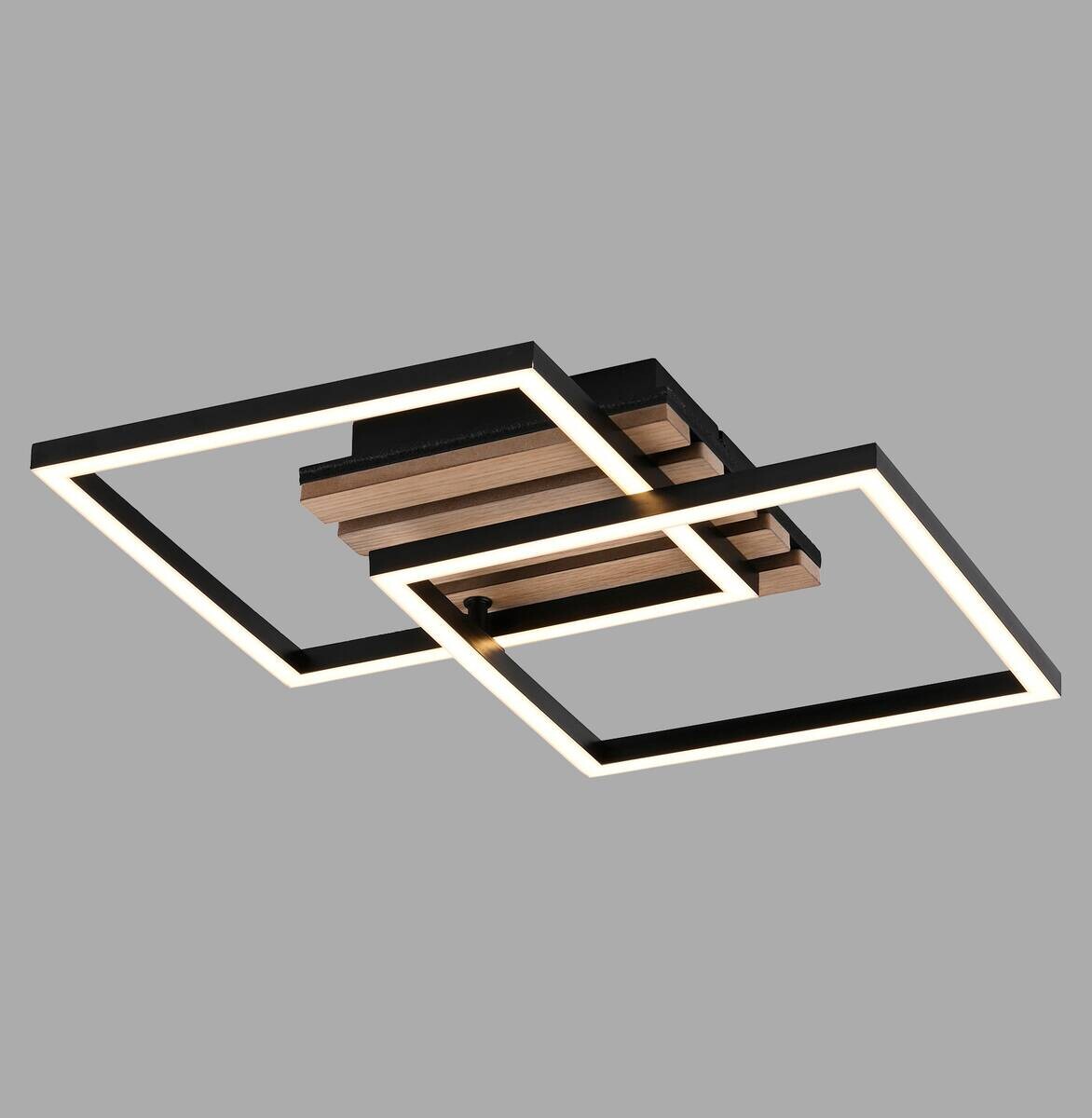 Just Light LED-Deckenleuchte Akustika B/H/L: ca. 36x7,8x37 cm