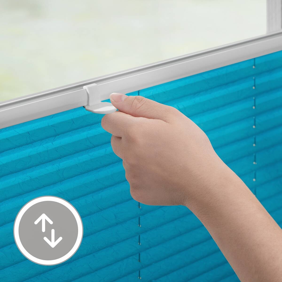 LICHTBLICK Spannplissee blau B/L: ca. 65x130 cm