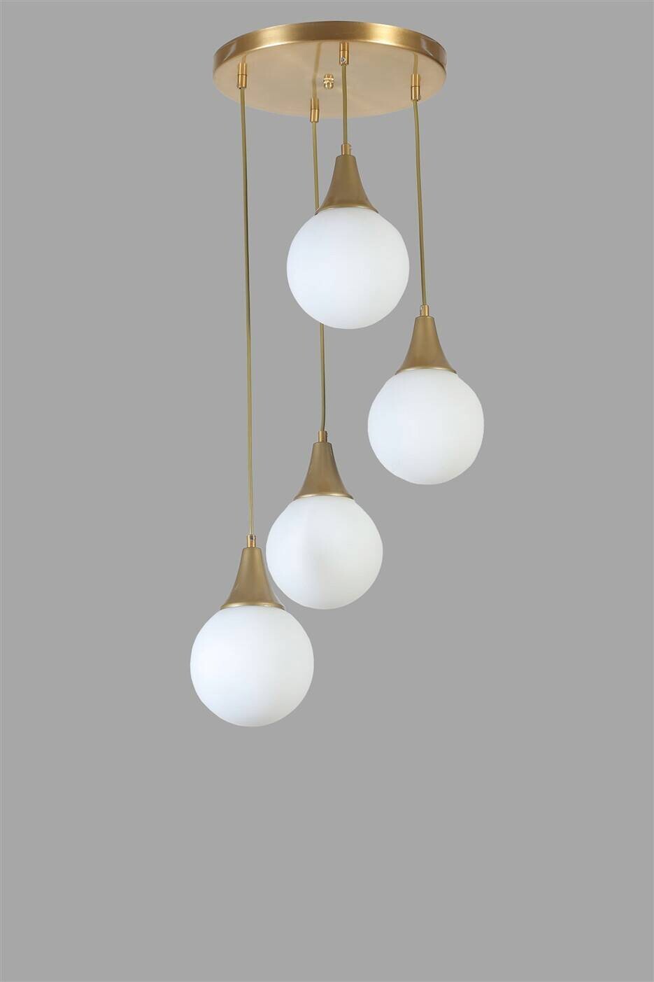 Pendelleuchte gold weiß Glas Metall B/H/L/D: ca. 30x70x30x30 cm E27 1 Brennstellen