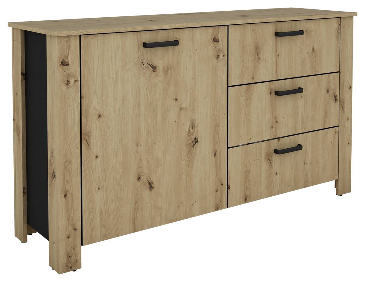 Sideboard FARO Eiche schwarz B/H/T: ca. 140x84x40 cm