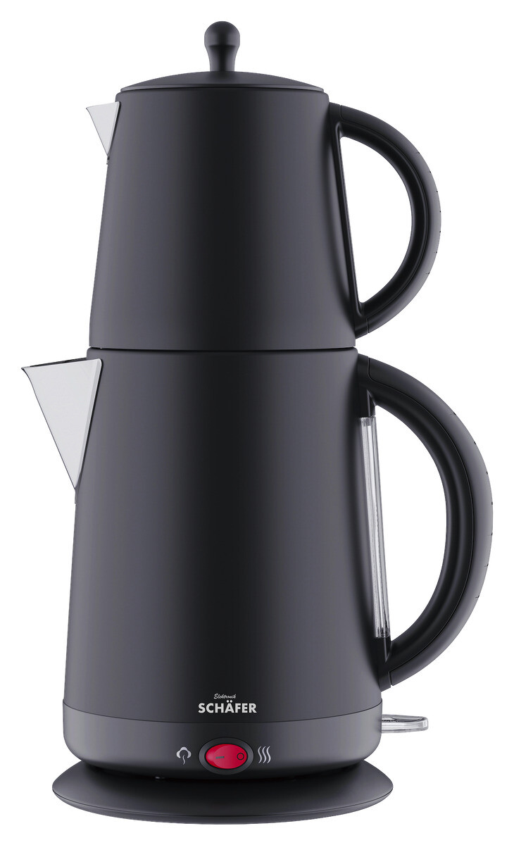 SCHÄFER Teekocher 74238 schwarz Edelstahl B/H/T: ca. 17x38x23 cm ca. 1,7 l