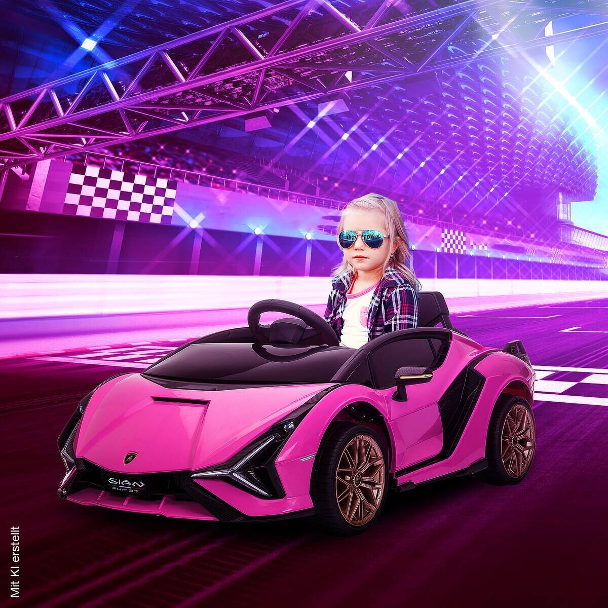 HOMCOM Kinder-Elektroauto rosa B/H/L: ca. 62x40x108 cm