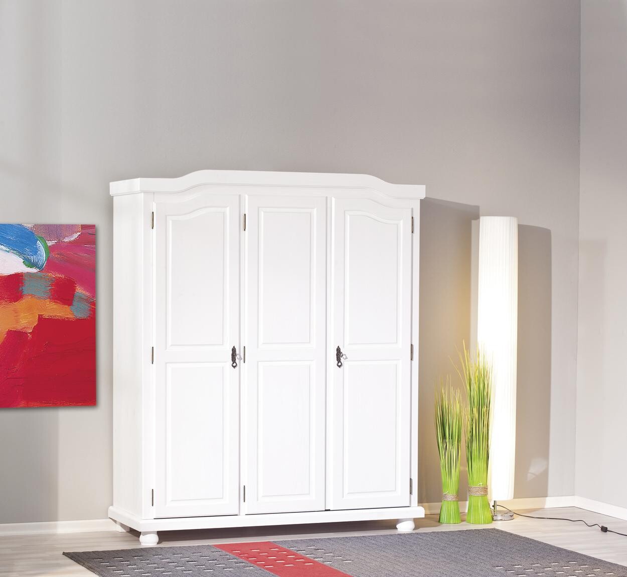 Kleiderschrank Bastian weiß B/H/T: ca. 150x180x56 cm