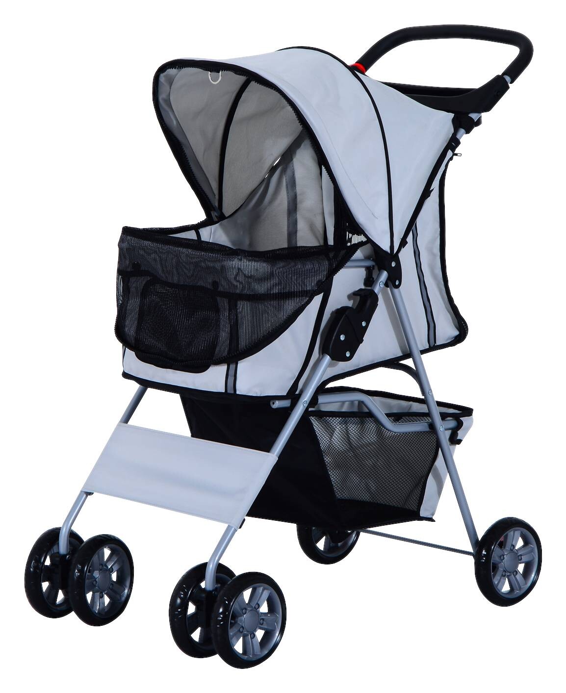 PawHut Hundewagen grau Polyester-Mischgewebe B/H/L: ca. 36x52x55 cm