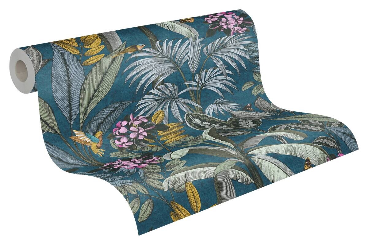 A.S.Creation Vliestapete grün blau gelb B/H/D: ca. 53x1005x8 cm