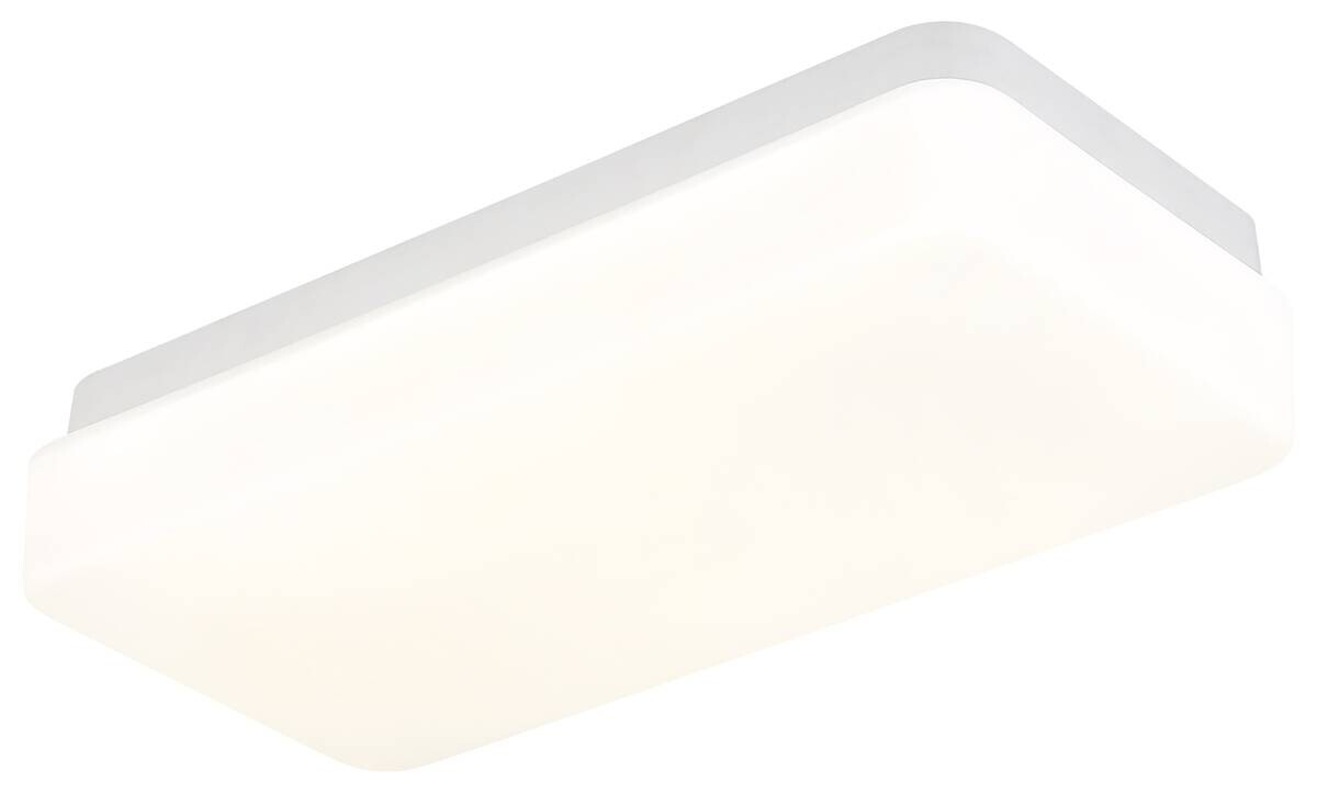 GLOBO LED-Deckenleuchte weiß Opal Metall Acryl B/H/L: ca. 13,5x6x28,5 cm 1 Brennstellen