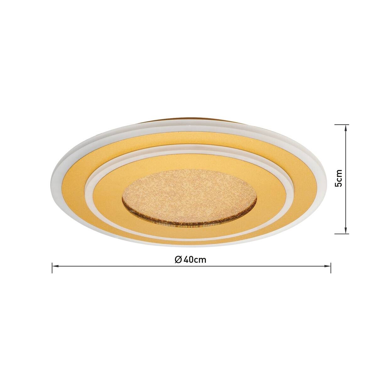 POCOline LED-Deckenleuchte Fenja gold Metall Kunststoff H/D: ca. 5x40 cm