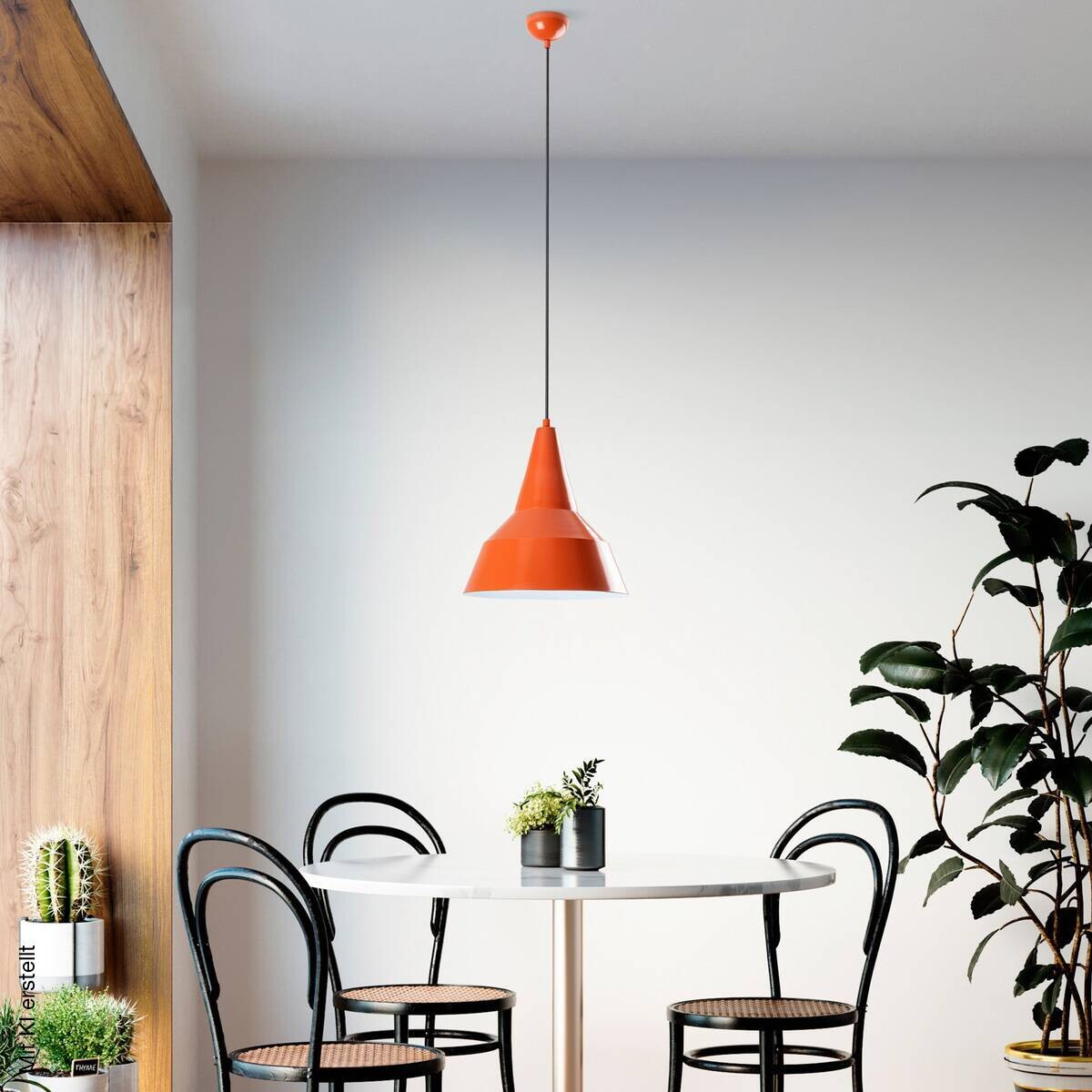 Opviq Pendelleuchte orange B/H/T: ca. 30x131x30 cm E27 1 Brennstellen