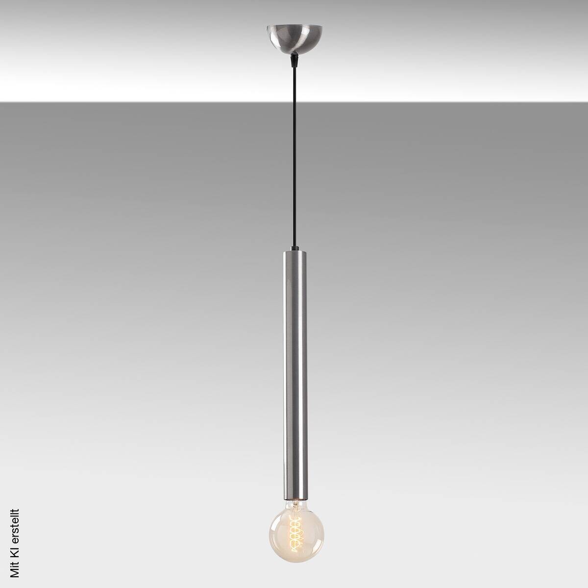Opviq Pendelleuchte silber B/H/T: ca. 4x139x4 cm E27 1 Brennstellen