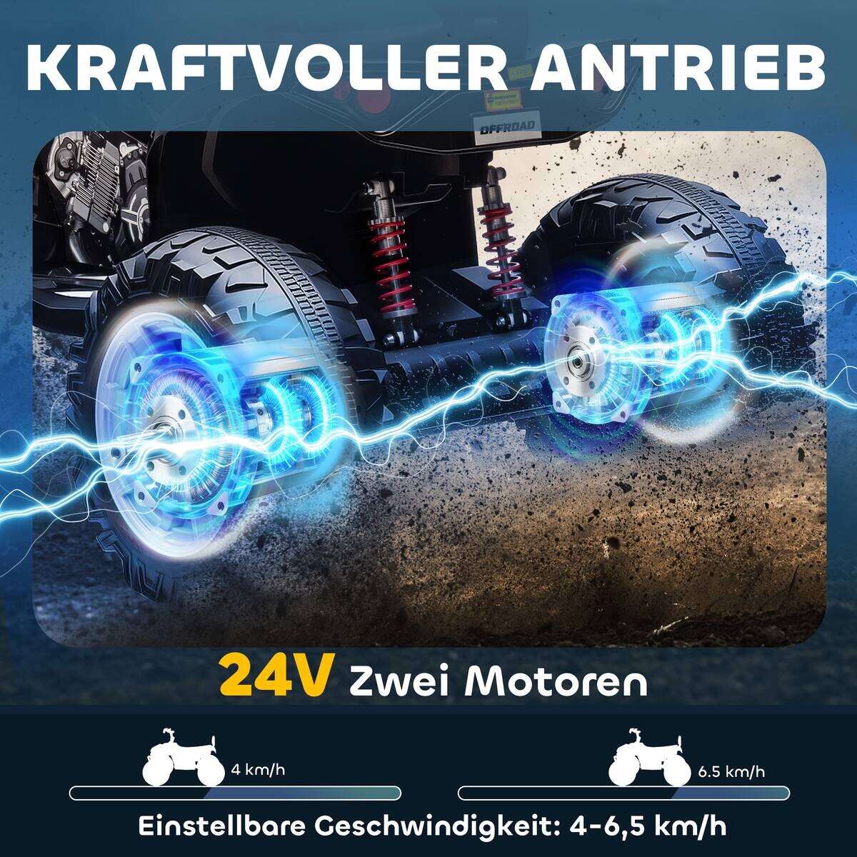AIYAPLAY Kinder Elektroauto schwarz B/H/L: ca. 68,5x76x109 cm