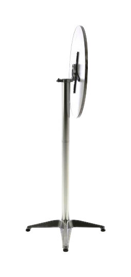 VCM Stehtisch silber Alu H/D: ca. 115x60 cm