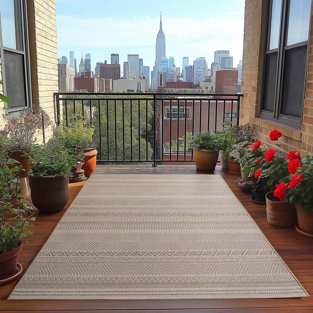 Ayyildiz Outdoorteppich DESERT beige B/L: ca. 200x290 cm