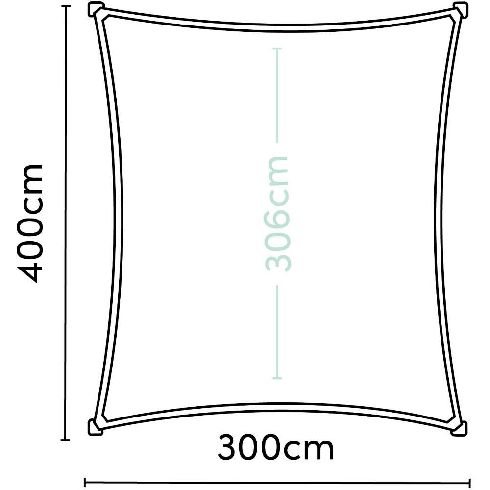 PLATINUM Sonnensegel Coolfit schwarz Polyethylen B/H/L: ca. 400x1x300 cm