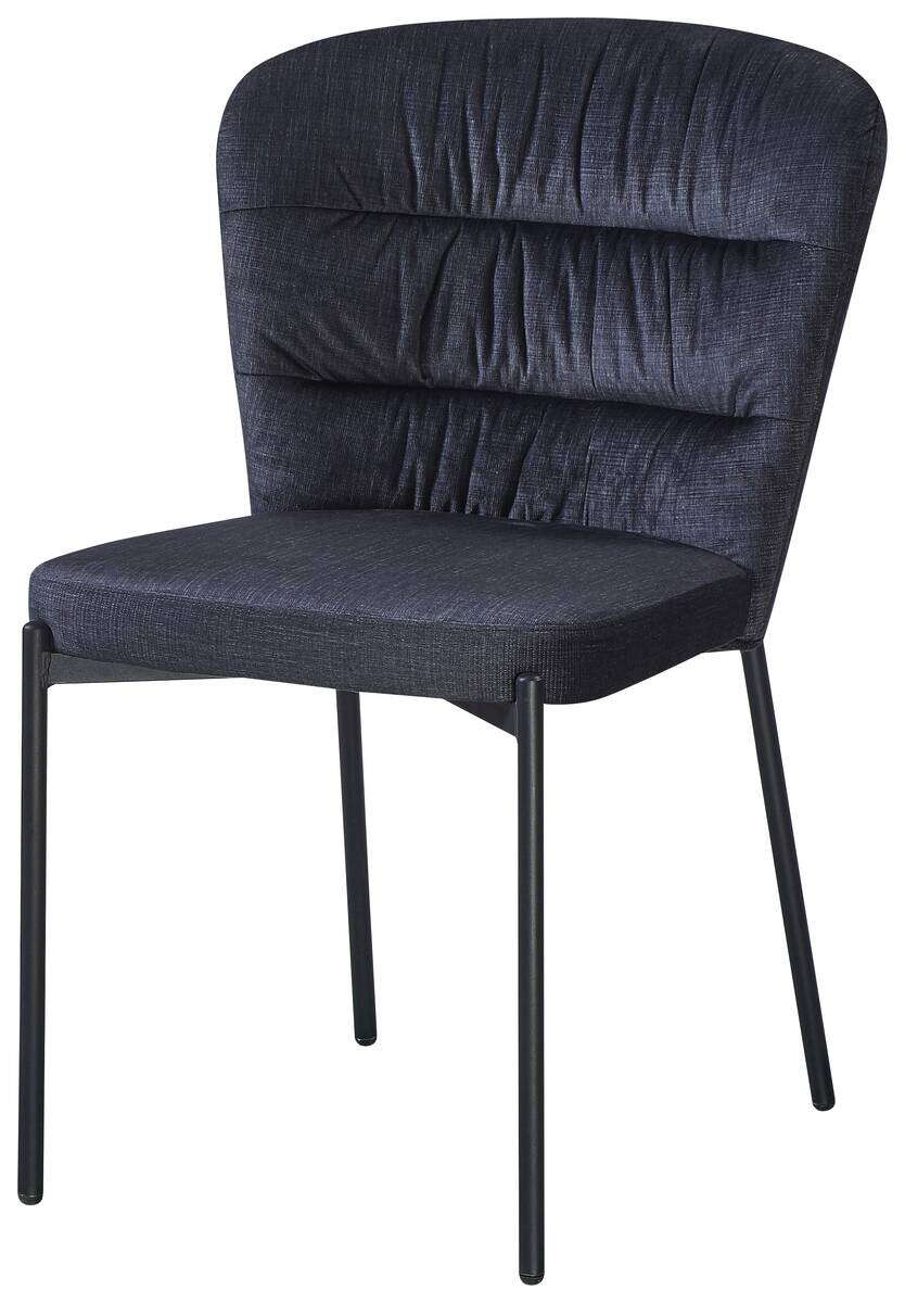 Stuhl Dora dunkelgrau Velourstoff