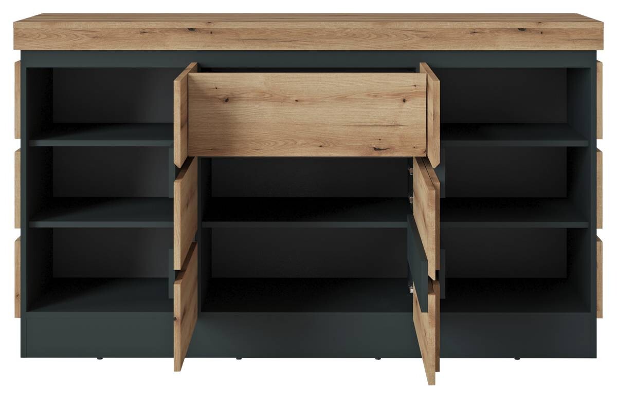 Sideboard Corte Eiche Evoke Coast Nachbildung anthrazit B/H/T: ca. 161x92,5x45 cm