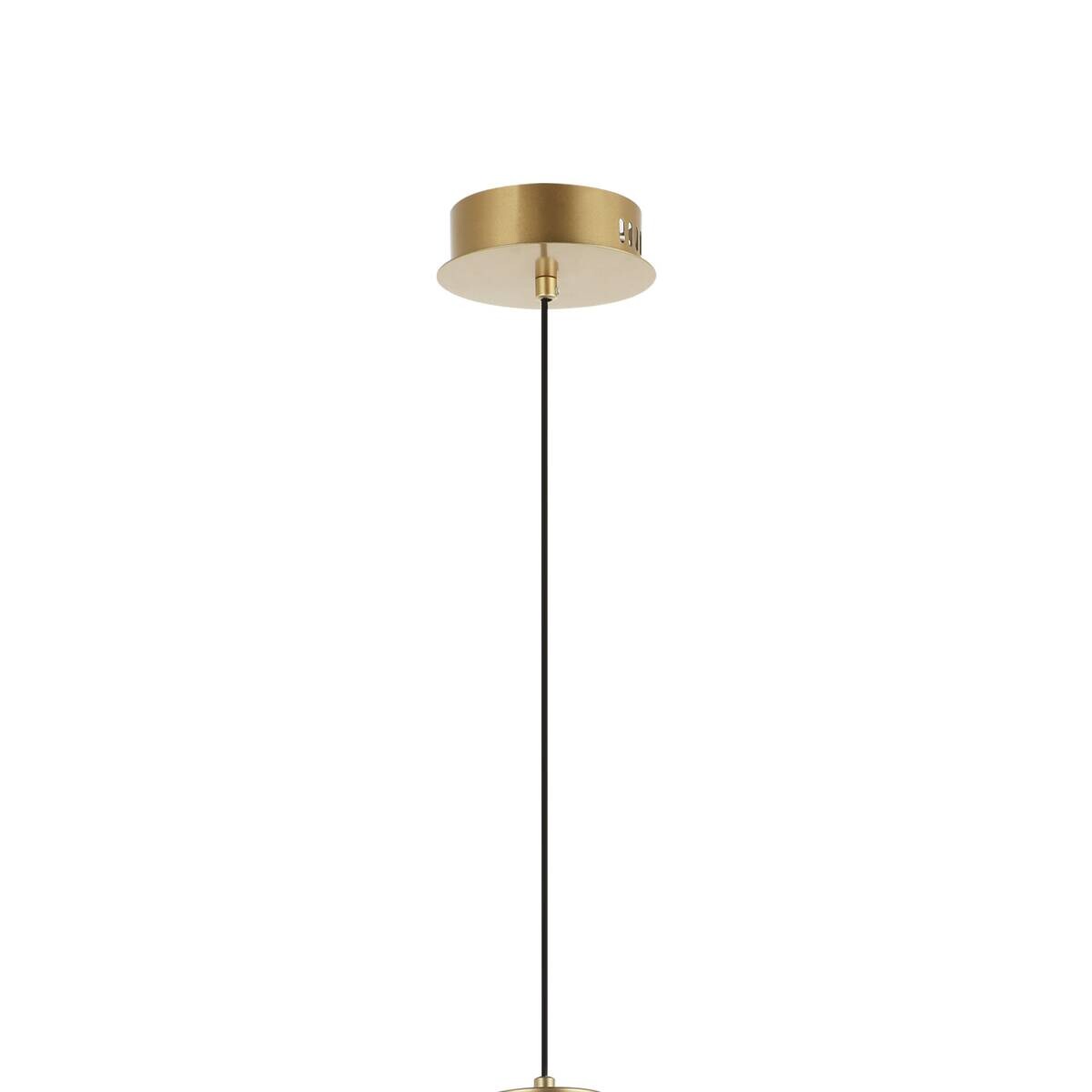 Lamkur Pendelleuchte gold Stahl B/H/L: ca. 12x36x36 cm