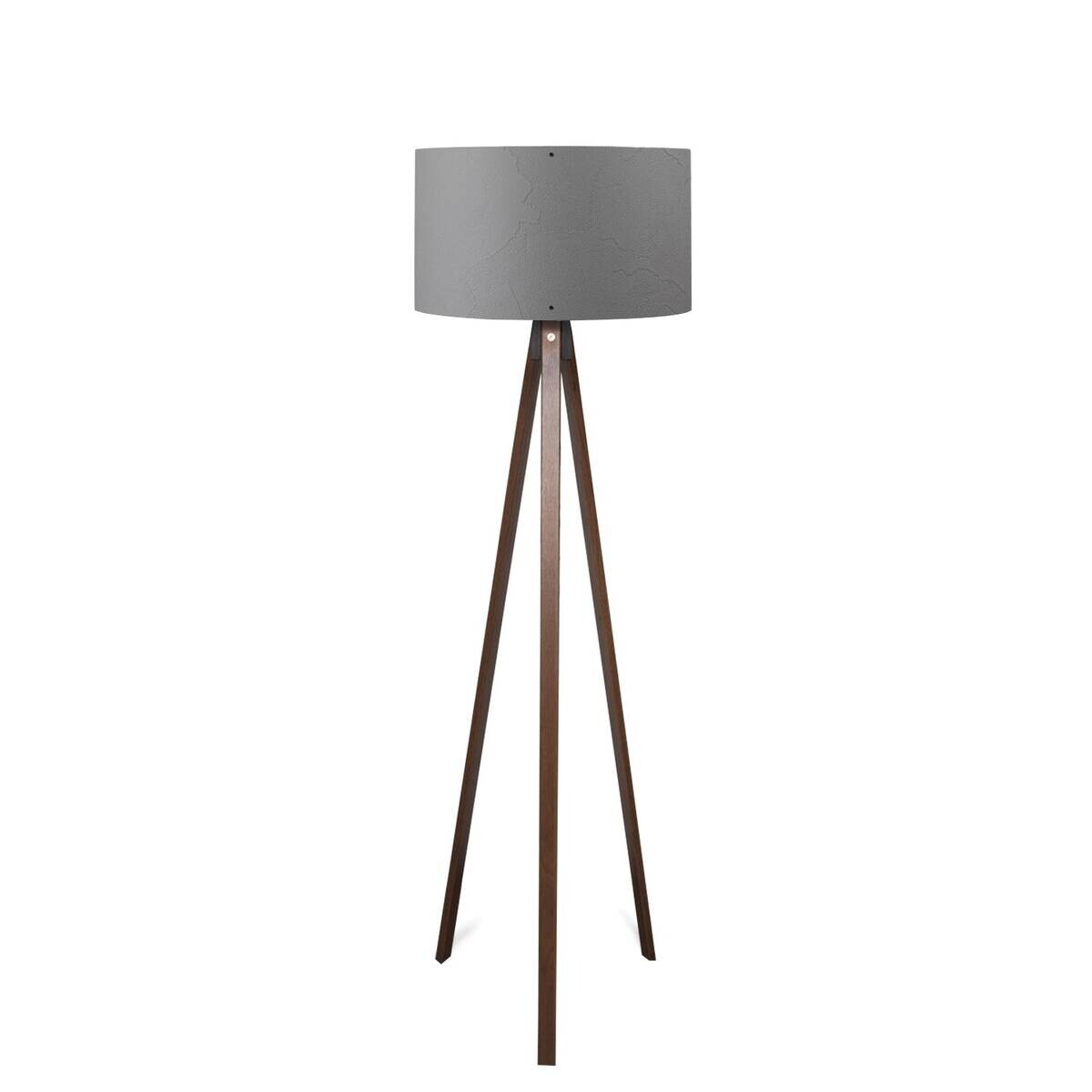 Opviq Stehlampe grau MDF PVC B/H/T/L/D: ca. 38x140x38x38x38 cm E27 1 Brennstellen