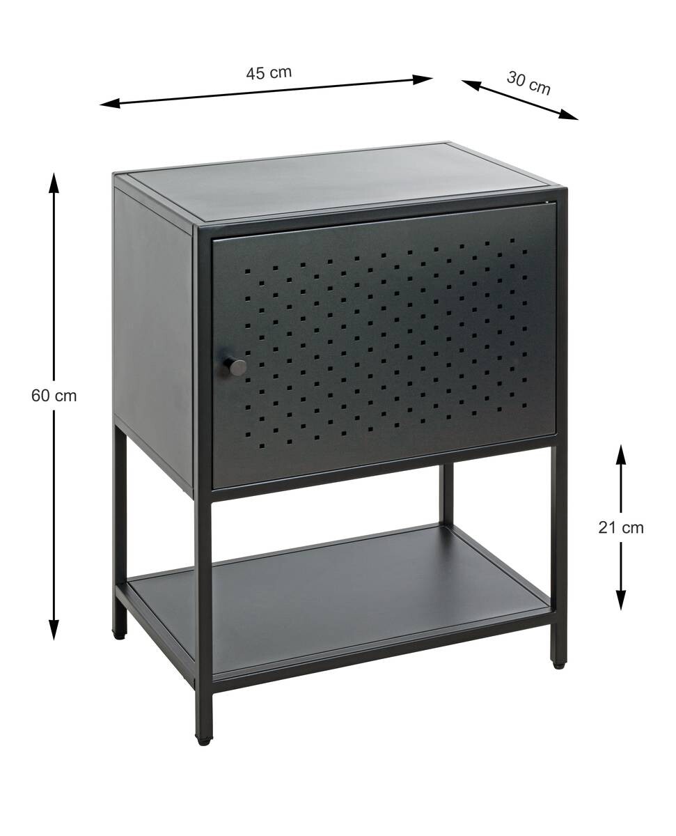 Beistelltisch schwarz B/H/T: ca. 45x61x32 cm