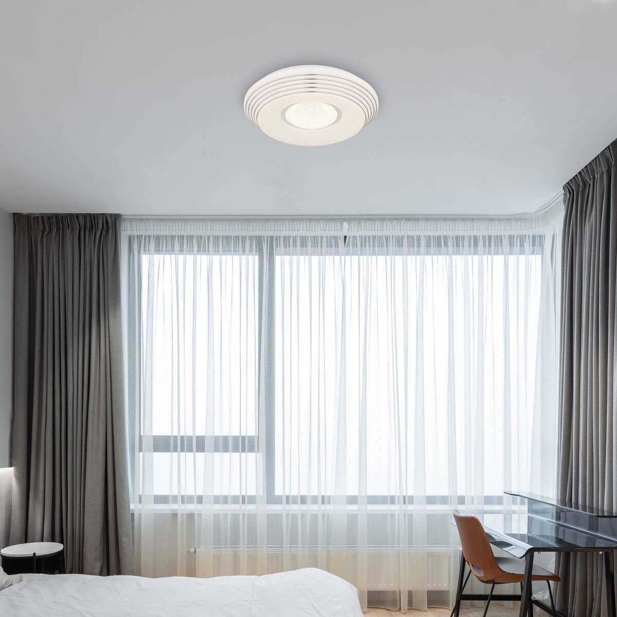 GLOBO Deckenleuchte Opal weiß Kunststoff Acryl H/D: ca. 7x39 cm 1 Brennstellen