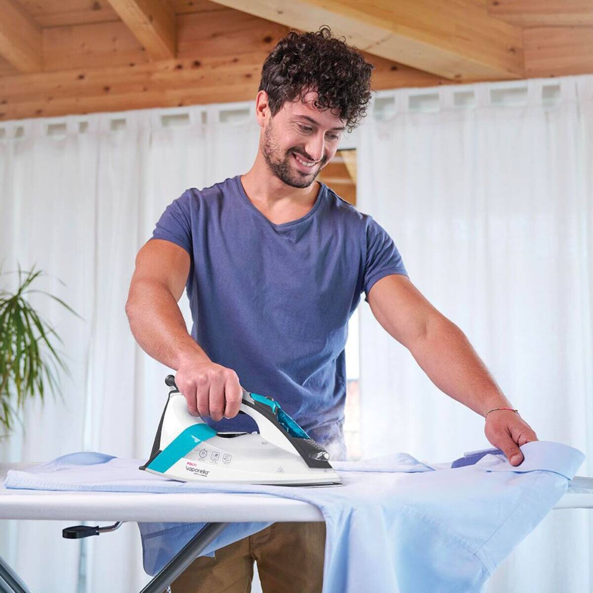 Polti Polti Dampfbügelautomat QC110 türkis weiß Edelstahl B/H/L: ca. 28,7x14,4x28,7 cm