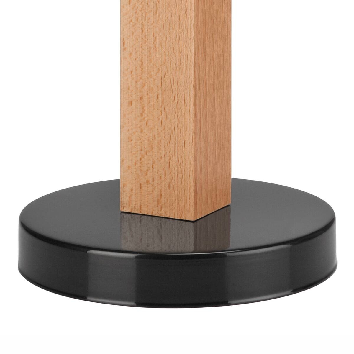Lamkur Tischlampe schwarz Holz Stahl B/H/L: ca. 19x17x44 cm E27 1 Brennstellen