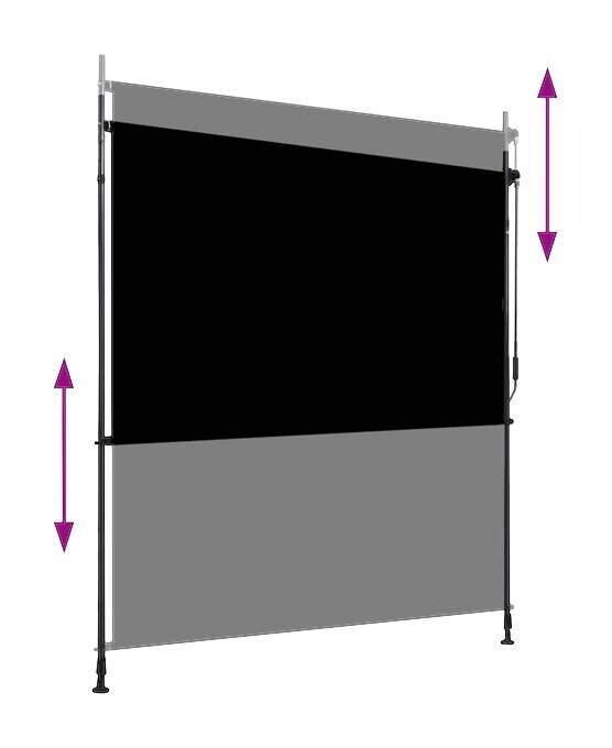 vidaXL Senkrechtmarkise anthrazit B/H: ca. 200x270 cm