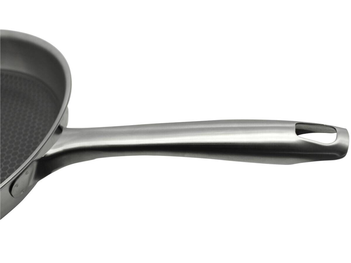 Pfanne silber Edelstahl D: ca. 24 cm