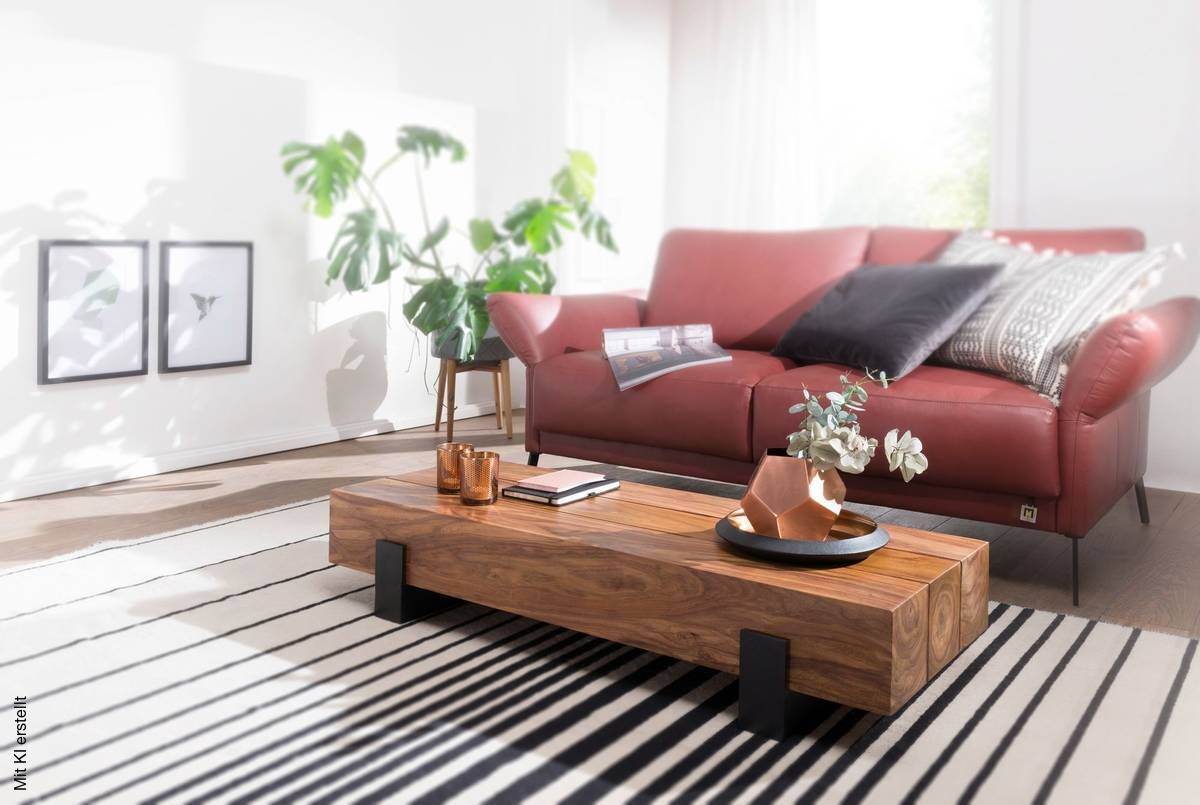 Couchtisch braun B/H/T: ca. 115x22x44 cm