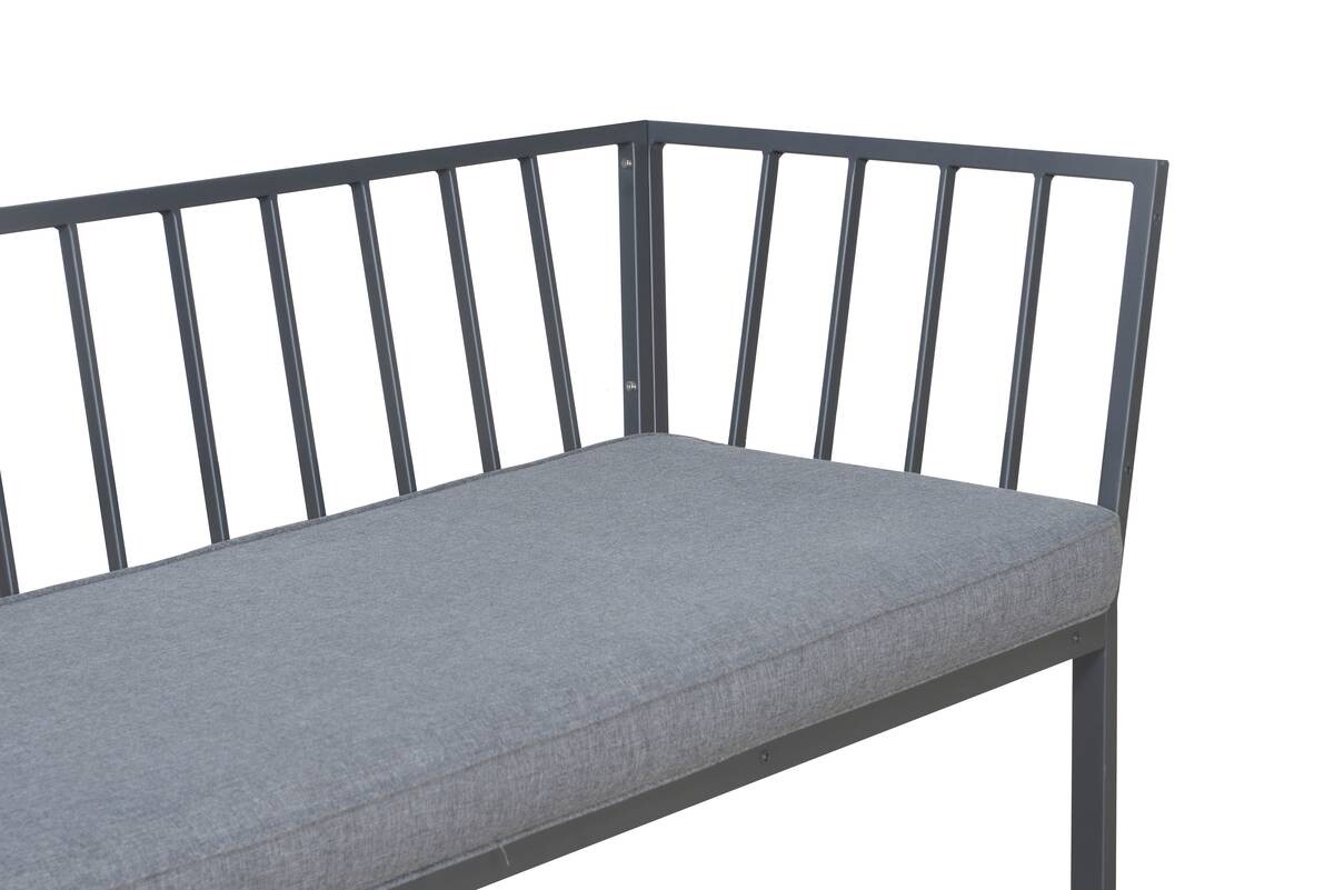 Loungeset Rhodos grau Aluminium