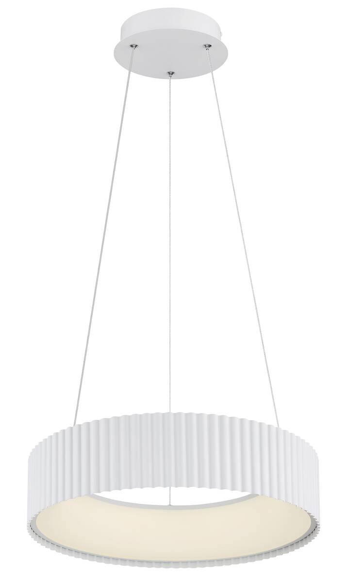 GLOBO LED-Hängeleuchte weiß Opal PVC Metall Acryl H/D: ca. 120x46 cm 1 Brennstellen