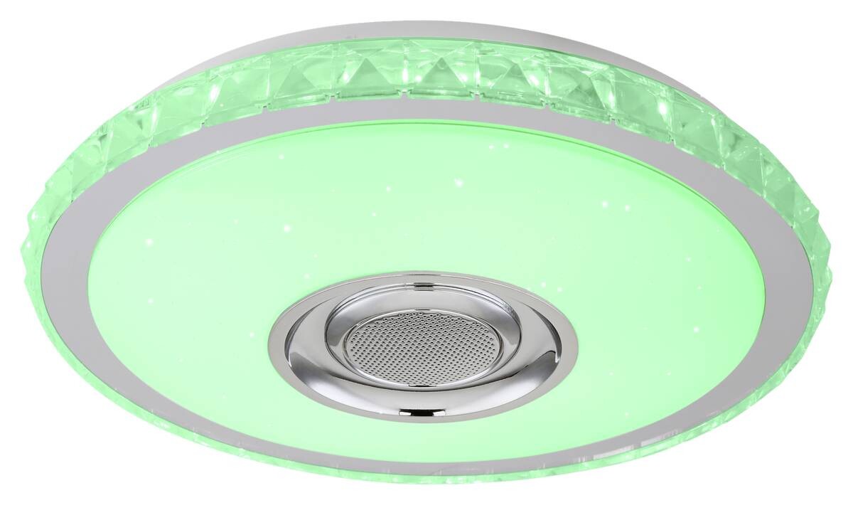 POCOline Deckenleuchte Sonido weiß Chrom Kunststoff Metall H/D: ca. 8x41 cm