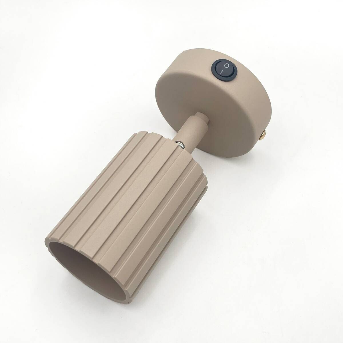 Lamkur Wandleuchte Prisma beige Stahl B/H/L: ca. 8x16x8 cm GU10 1 Brennstellen