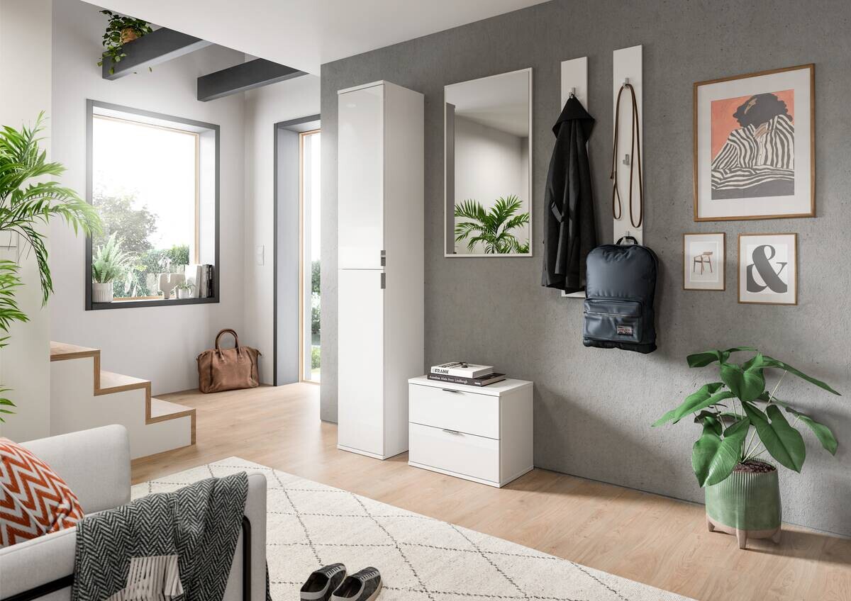 Sitzbank PROJEKT X weiß weiß Hochglanz B/H/T: ca. 52x42x37 cm