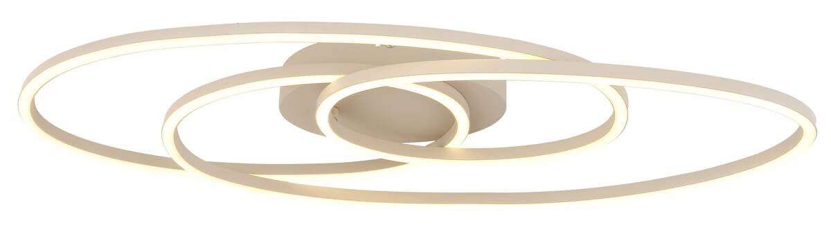 LED-Deckenleuchte Lazo sand weiß Metall B/H/L: ca. 25x8x67,5 cm