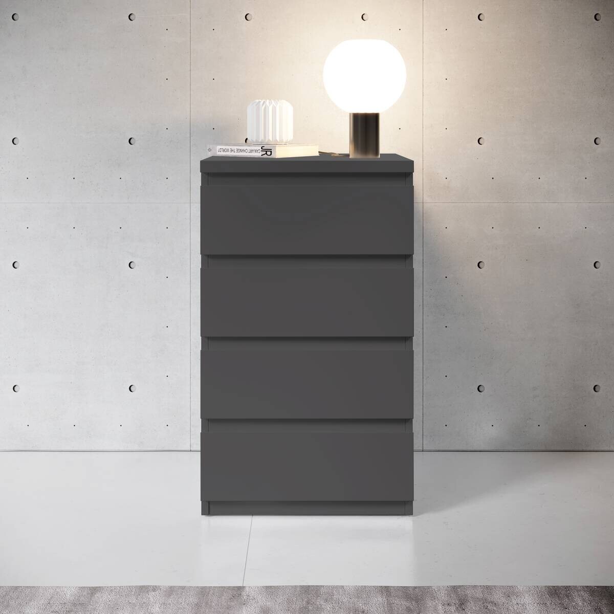 Nachtkonsole Olli Graphit B/H/T: ca. 45x79x38 cm