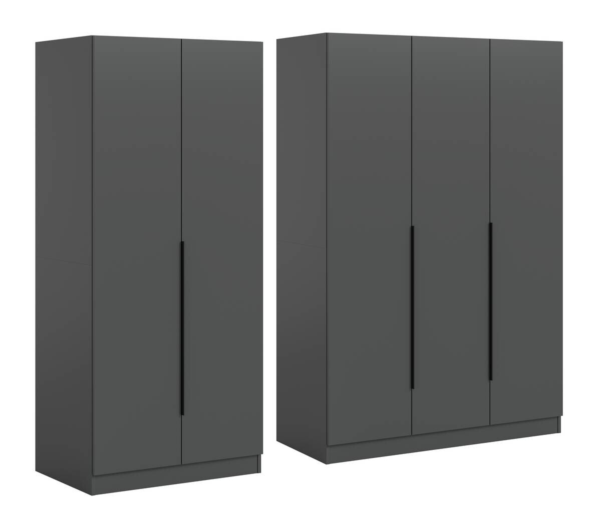 Kleiderschrank KOPENHAGEN anthrazit B/H/T: ca. 200x181x52 cm